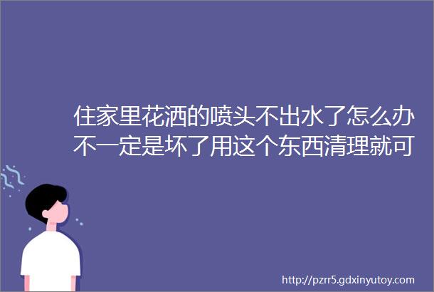 住家里花洒的喷头不出水了怎么办不一定是坏了用这个东西清理就可恢复